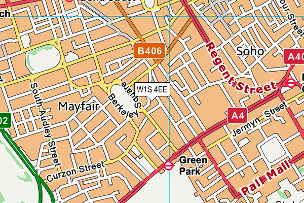 W1S 4EE map - OS VectorMap District (Ordnance Survey)