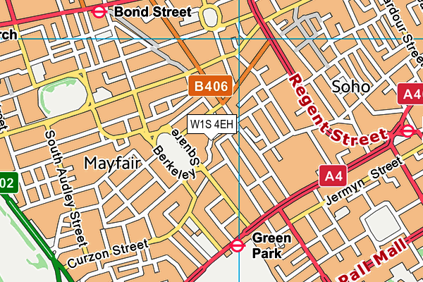 W1S 4EH map - OS VectorMap District (Ordnance Survey)
