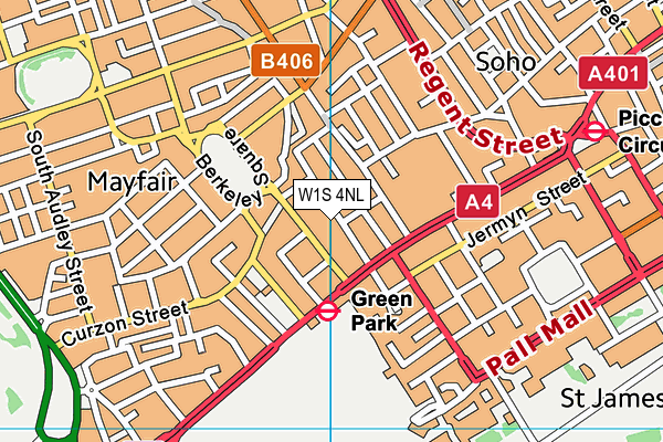 W1S 4NL map - OS VectorMap District (Ordnance Survey)