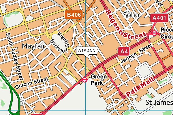 W1S 4NN map - OS VectorMap District (Ordnance Survey)