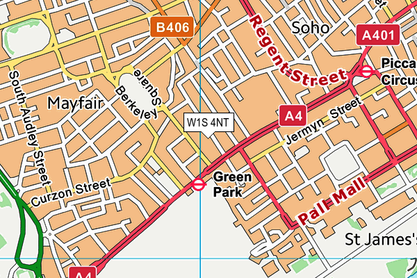 W1S 4NT map - OS VectorMap District (Ordnance Survey)