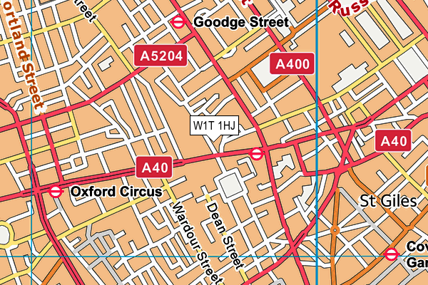 W1T 1HJ map - OS VectorMap District (Ordnance Survey)