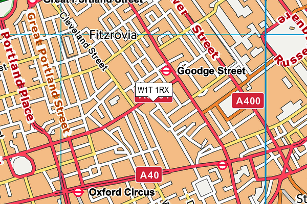 W1T 1RX map - OS VectorMap District (Ordnance Survey)