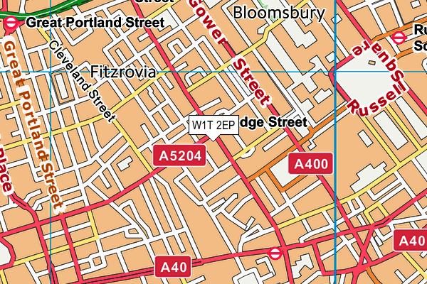 W1T 2EP map - OS VectorMap District (Ordnance Survey)