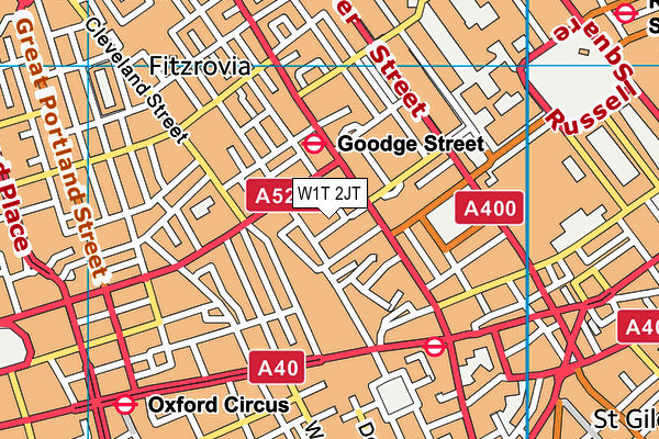 W1T 2JT map - OS VectorMap District (Ordnance Survey)