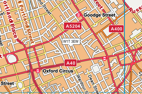 W1T 3EW map - OS VectorMap District (Ordnance Survey)