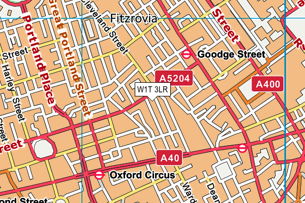 W1T 3LR map - OS VectorMap District (Ordnance Survey)