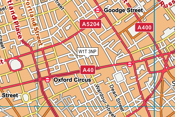 The London Edition map (W1T 3NP) - OS VectorMap District (Ordnance Survey)