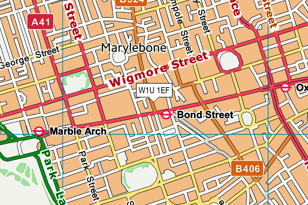W1U 1EF map - OS VectorMap District (Ordnance Survey)
