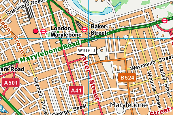 Park Plaza Sherlock Holmes London map (W1U 6LJ) - OS VectorMap District (Ordnance Survey)