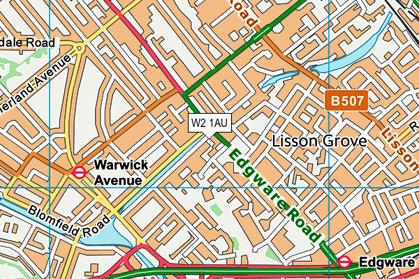 W2 1AU map - OS VectorMap District (Ordnance Survey)