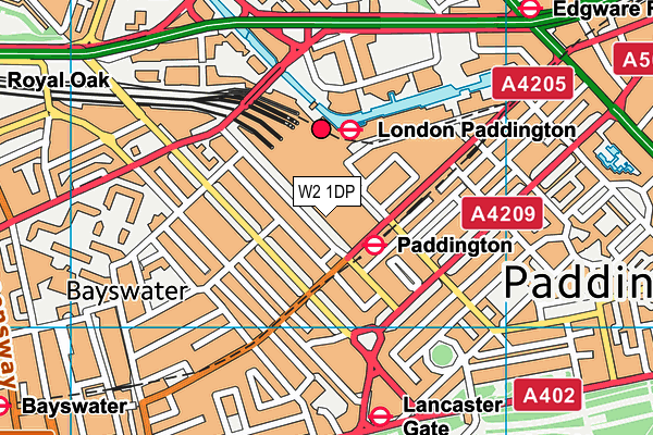 W2 1DP map - OS VectorMap District (Ordnance Survey)