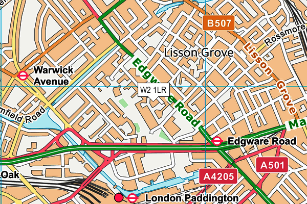 W2 1LR map - OS VectorMap District (Ordnance Survey)