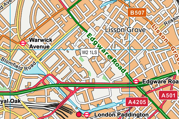 W2 1LS map - OS VectorMap District (Ordnance Survey)