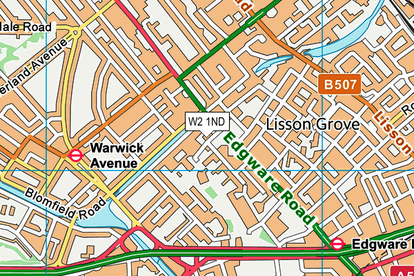 Westminster Childrens Sports Centre (Closed) map (W2 1ND) - OS VectorMap District (Ordnance Survey)