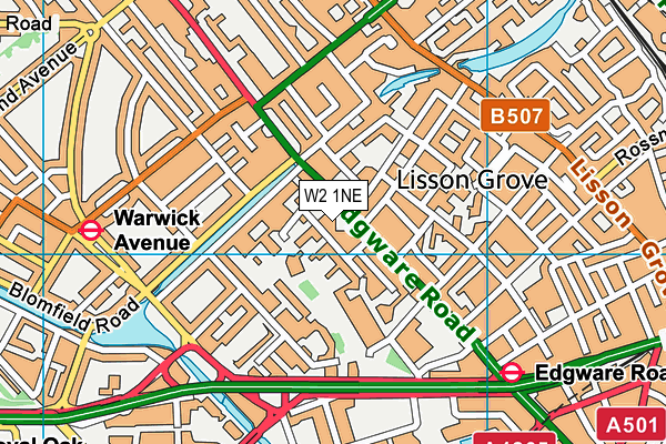 W2 1NE map - OS VectorMap District (Ordnance Survey)