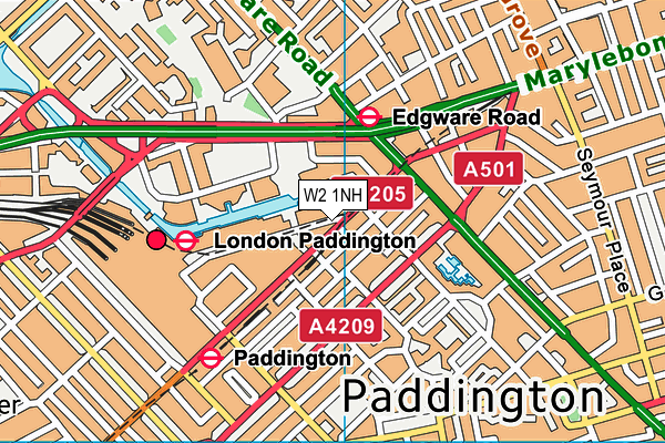 W2 1NH map - OS VectorMap District (Ordnance Survey)