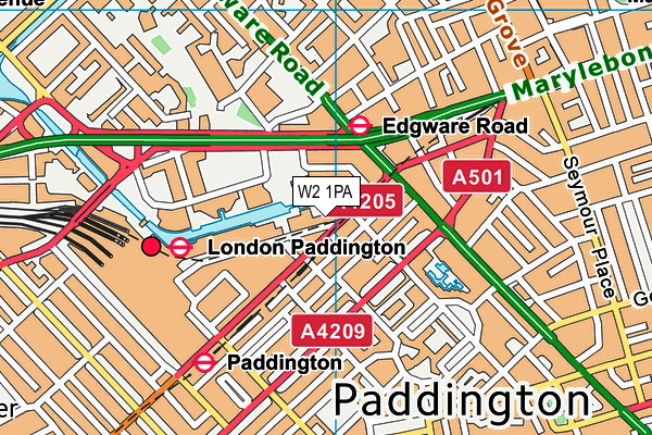 W2 1PA map - OS VectorMap District (Ordnance Survey)