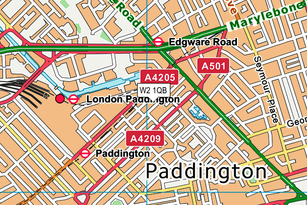 W2 1QB map - OS VectorMap District (Ordnance Survey)