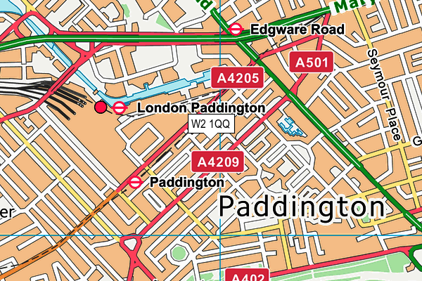 W2 1QQ map - OS VectorMap District (Ordnance Survey)