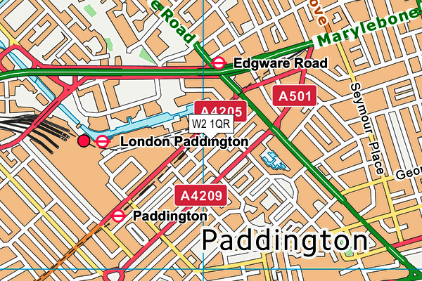 W2 1QR map - OS VectorMap District (Ordnance Survey)