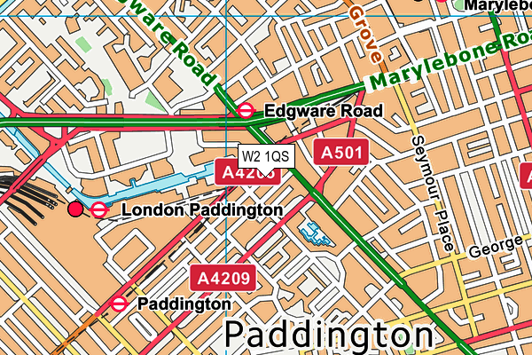 W2 1QS map - OS VectorMap District (Ordnance Survey)