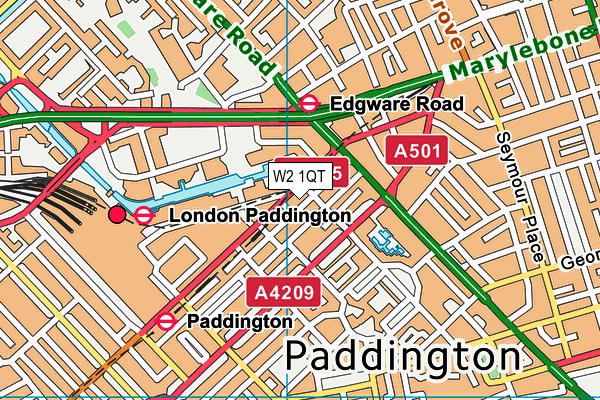 W2 1QT map - OS VectorMap District (Ordnance Survey)