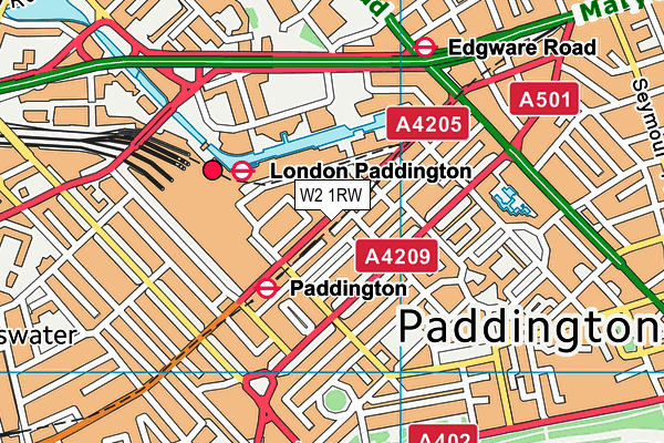 W2 1RW map - OS VectorMap District (Ordnance Survey)