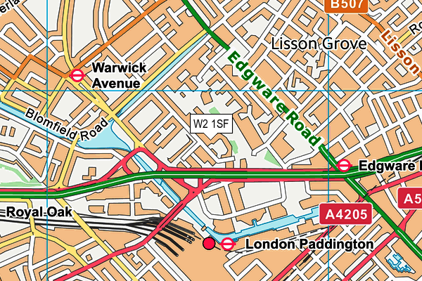 W2 1SF map - OS VectorMap District (Ordnance Survey)