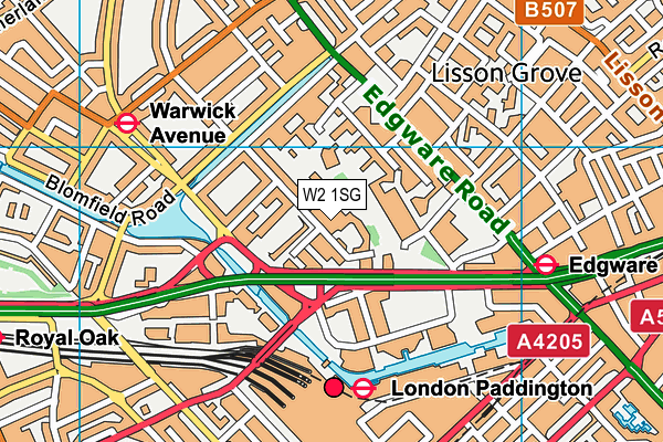 W2 1SG map - OS VectorMap District (Ordnance Survey)