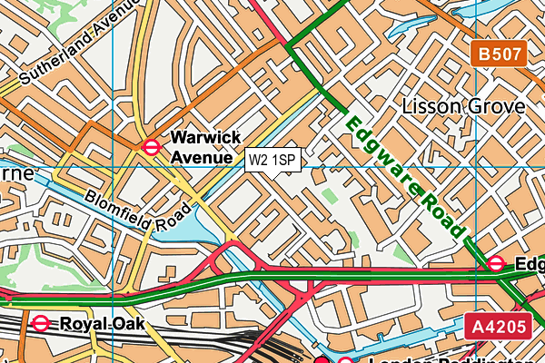 W2 1SP map - OS VectorMap District (Ordnance Survey)