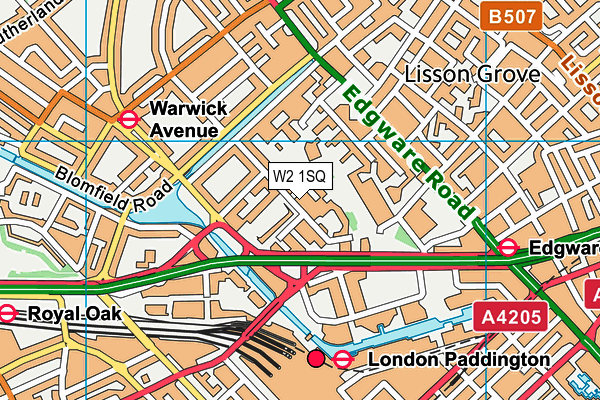 W2 1SQ map - OS VectorMap District (Ordnance Survey)