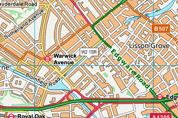W2 1SR map - OS VectorMap District (Ordnance Survey)