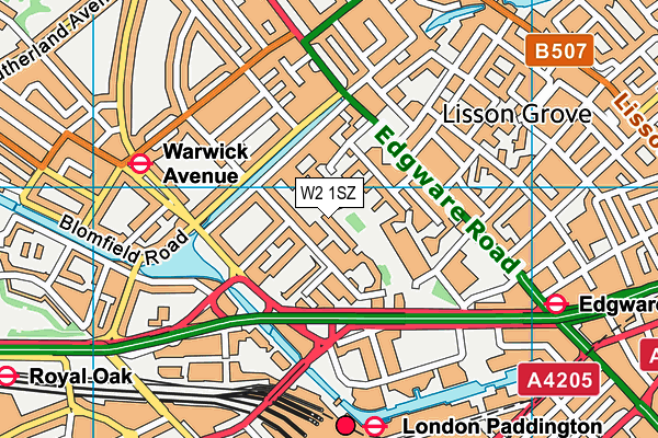 W2 1SZ map - OS VectorMap District (Ordnance Survey)