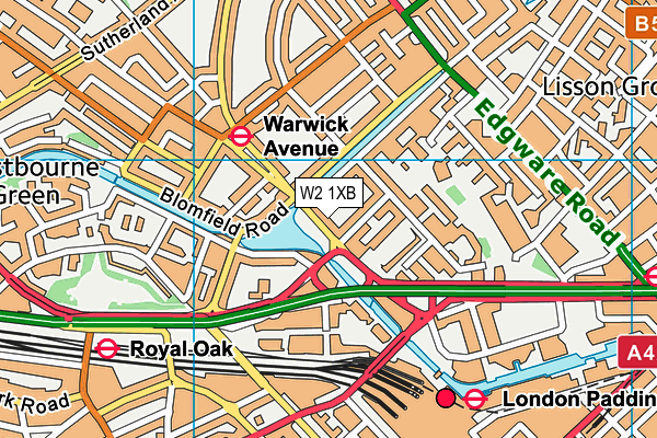 W2 1XB map - OS VectorMap District (Ordnance Survey)