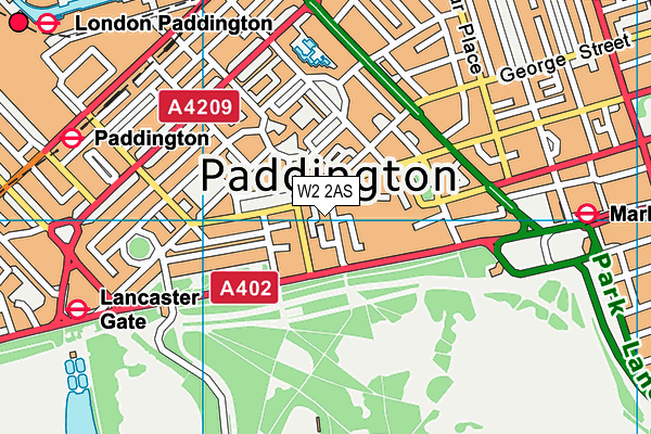 W2 2AS map - OS VectorMap District (Ordnance Survey)