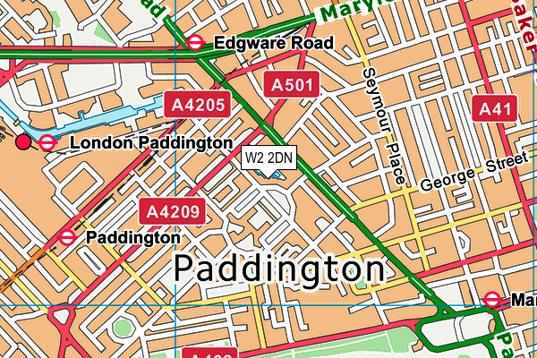 W2 2DN map - OS VectorMap District (Ordnance Survey)