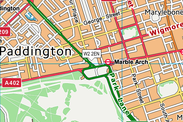 W2 2EN map - OS VectorMap District (Ordnance Survey)