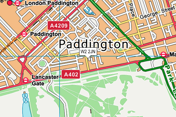 W2 2JN map - OS VectorMap District (Ordnance Survey)