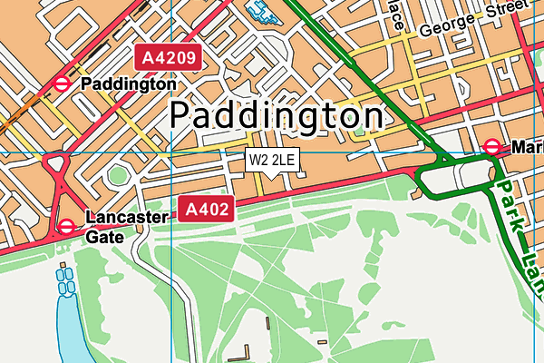 W2 2LE map - OS VectorMap District (Ordnance Survey)