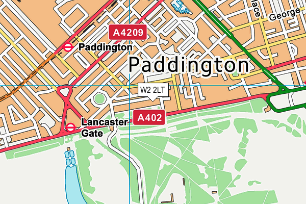 W2 2LT map - OS VectorMap District (Ordnance Survey)