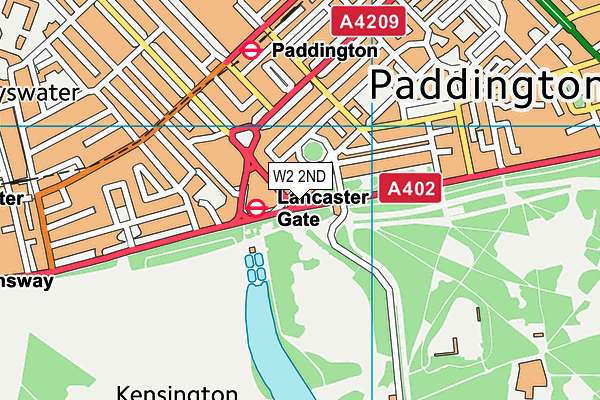 W2 2ND map - OS VectorMap District (Ordnance Survey)