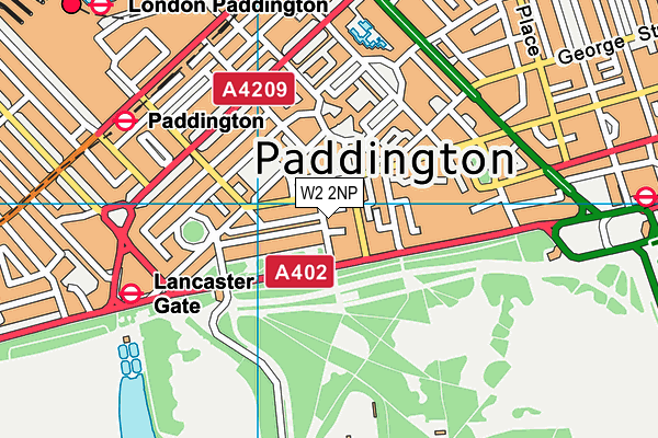 W2 2NP map - OS VectorMap District (Ordnance Survey)