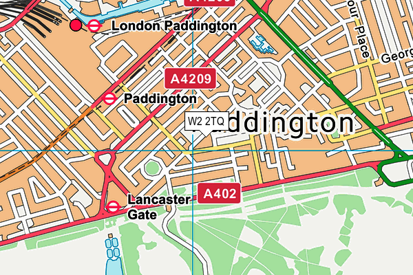 W2 2TQ map - OS VectorMap District (Ordnance Survey)