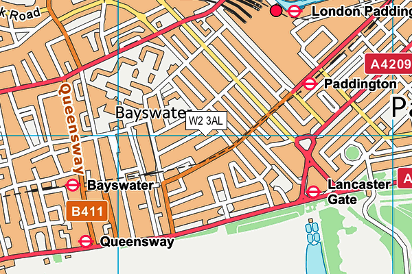 W2 3AL map - OS VectorMap District (Ordnance Survey)