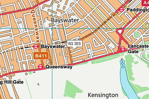 W2 3ES map - OS VectorMap District (Ordnance Survey)