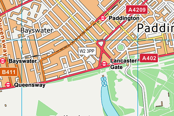 W2 3PP map - OS VectorMap District (Ordnance Survey)