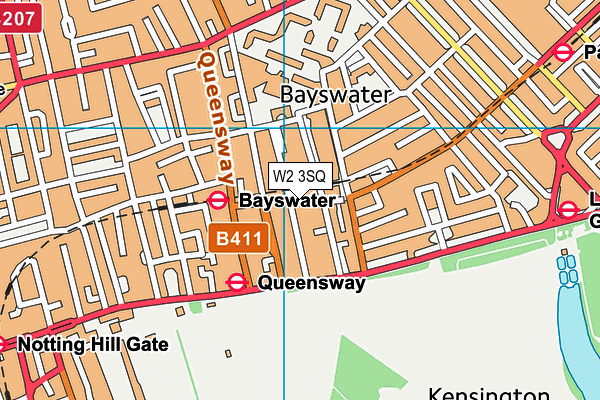 W2 3SQ map - OS VectorMap District (Ordnance Survey)