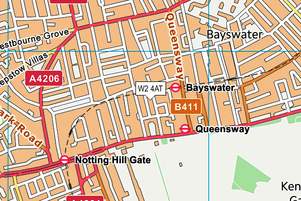 Kensington Park School map (W2 4AT) - OS VectorMap District (Ordnance Survey)