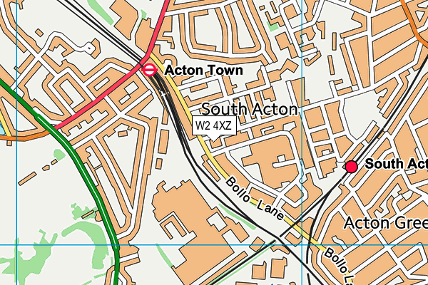 W2 4XZ map - OS VectorMap District (Ordnance Survey)